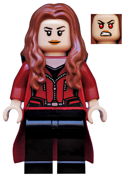 Минифигурка Lego  Super Heroes The Scarlet Witch (Wanda Maximoff) - Plain Black Legs, Reddish Brown Hair, Dark Red Cloth Skirt sh0256 U